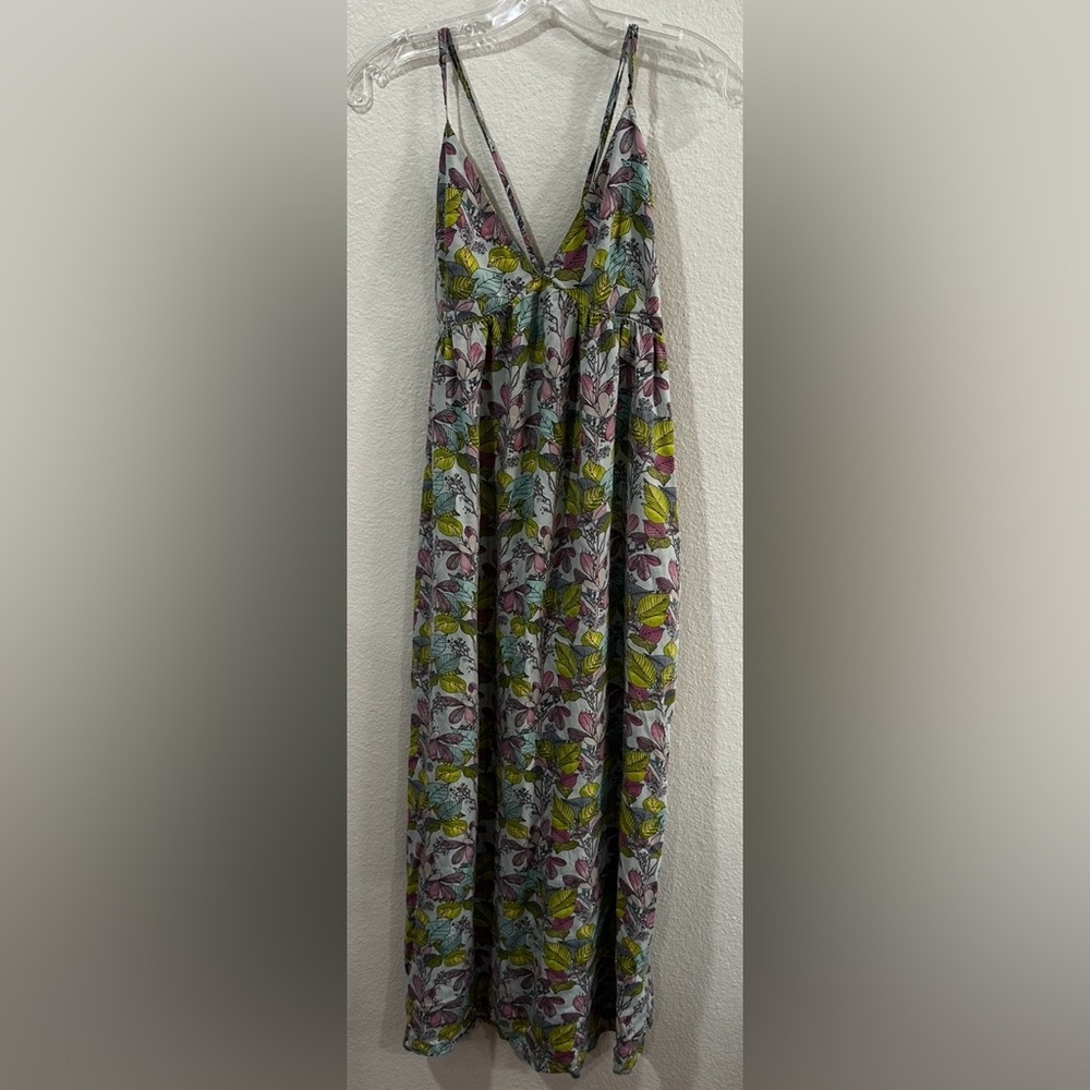 Pataloha Floral Leaf Print‎ Women's sundress maxi size small